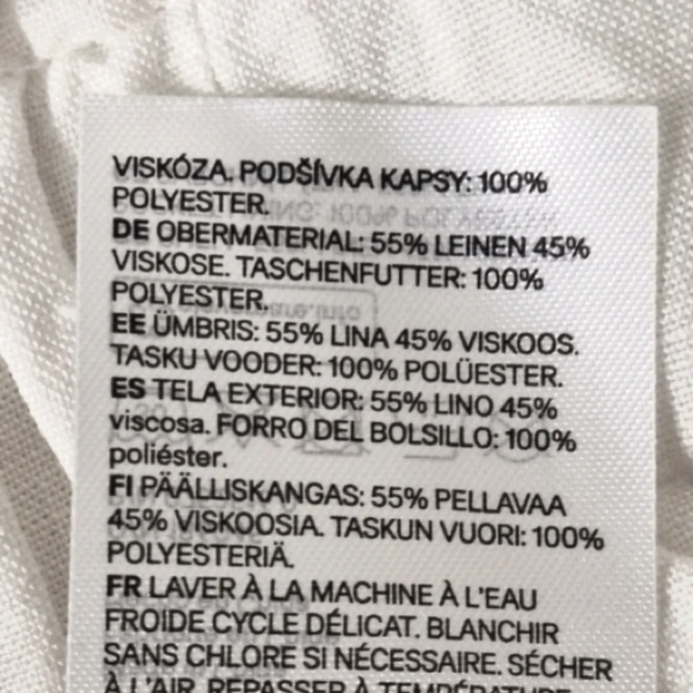 H&M White Linen Blend Paperbag Waist Pants Size 10